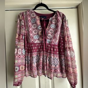 Blue Rain Boho Blouse XL